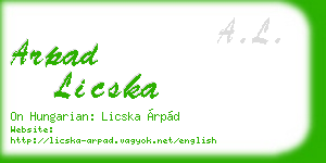 arpad licska business card